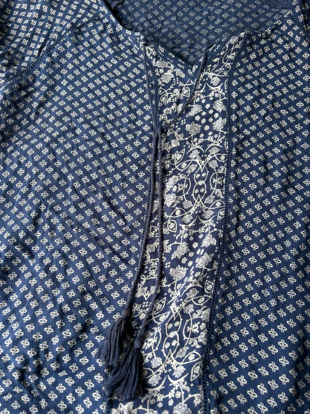 Blouse azul marinho vintage Armand Thierry tamanho 4, L / 100% viscose – photo 5